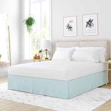 Green bed skirt clearance queen